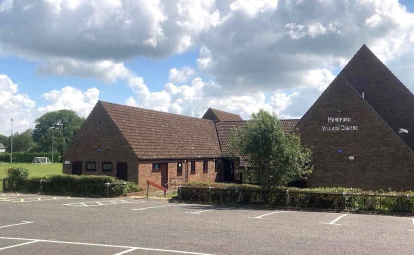 Mundford Village Hall front view of outside